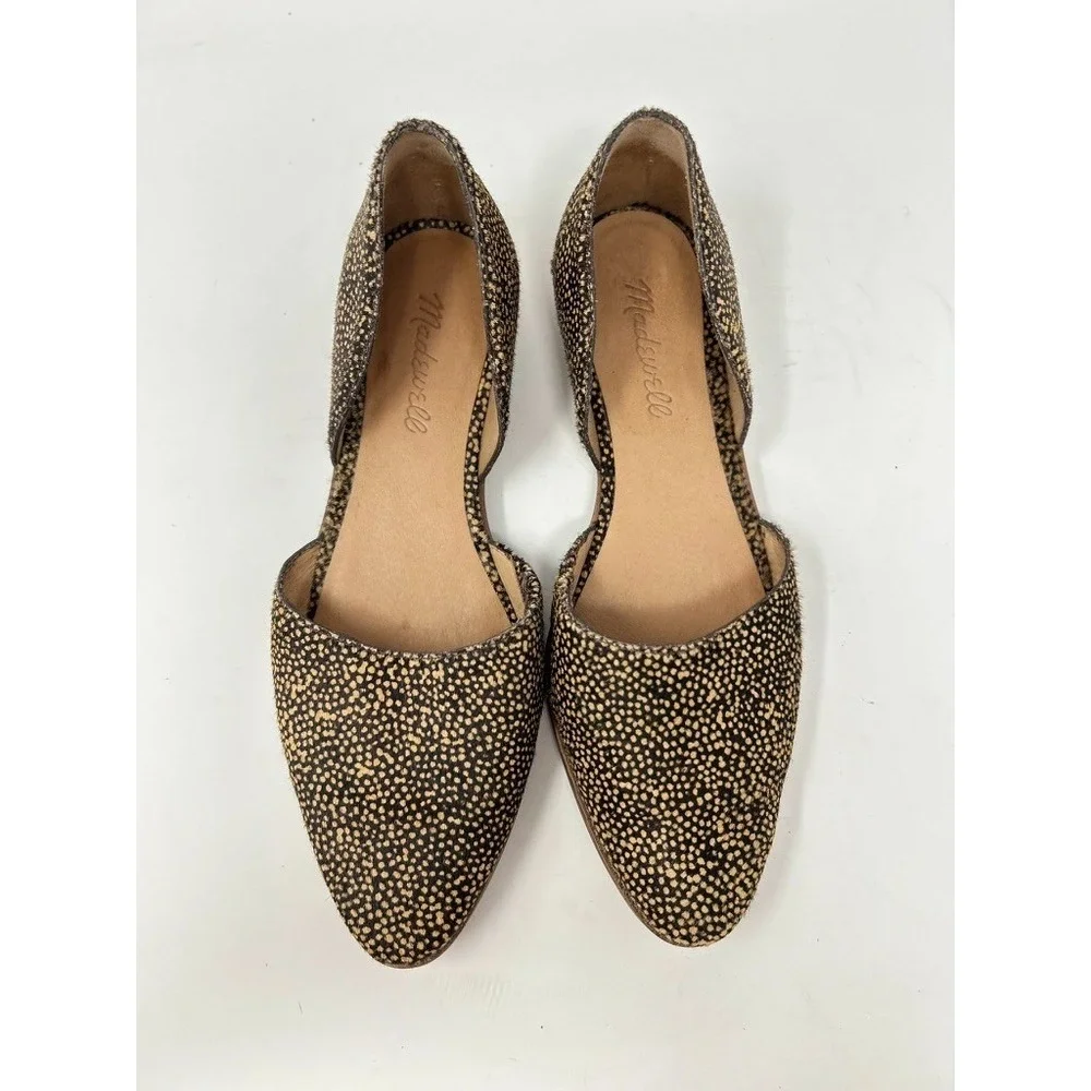 Madewell Marisa D'orsay Flat in Spotted Calf Hair Sz‎ 7